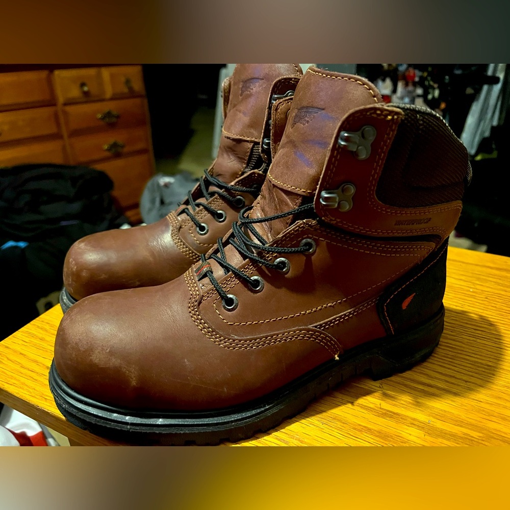 Red Wing Woman’s Waterproof Safety Toe Boots.